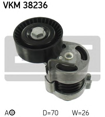 VKM 38236 SKF Натяжний ролик1
